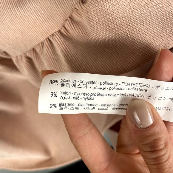 ZARA Corduroy Tiered Long Sleeve Mini Dress in Pink XS - Picture 6 of 7